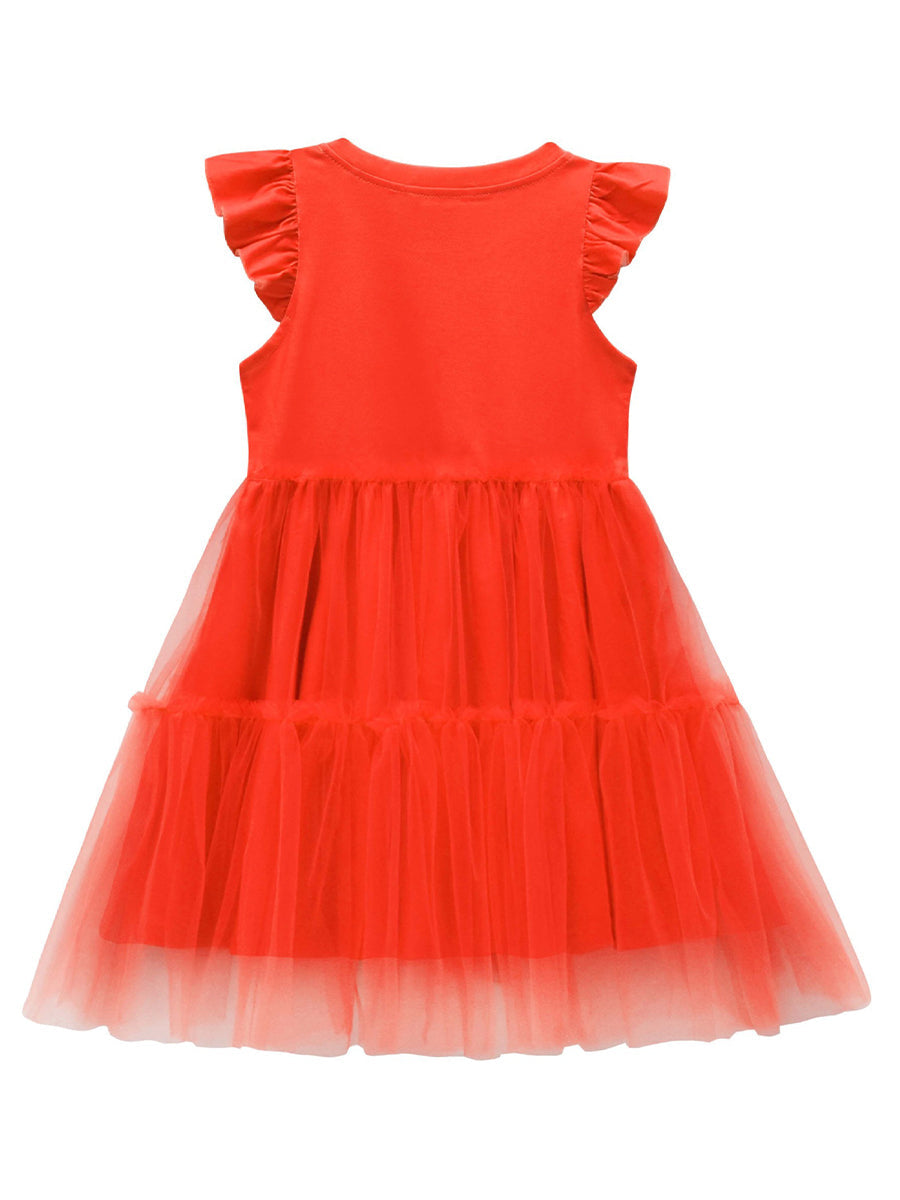 Girls Tulle Princess Costume Dress - Image 9