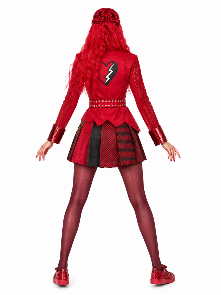 Halloween Costume Womens Red Princess Rocker Cosplay Set - Image 2
