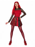 Halloween Costume Womens Red Princess Rocker Cosplay Set - Image 3