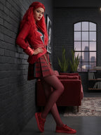 Halloween Costume Womens Red Princess Rocker Cosplay Set - Image 6