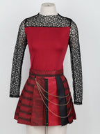 Halloween Costume Womens Red Princess Rocker Cosplay Set - Image 10