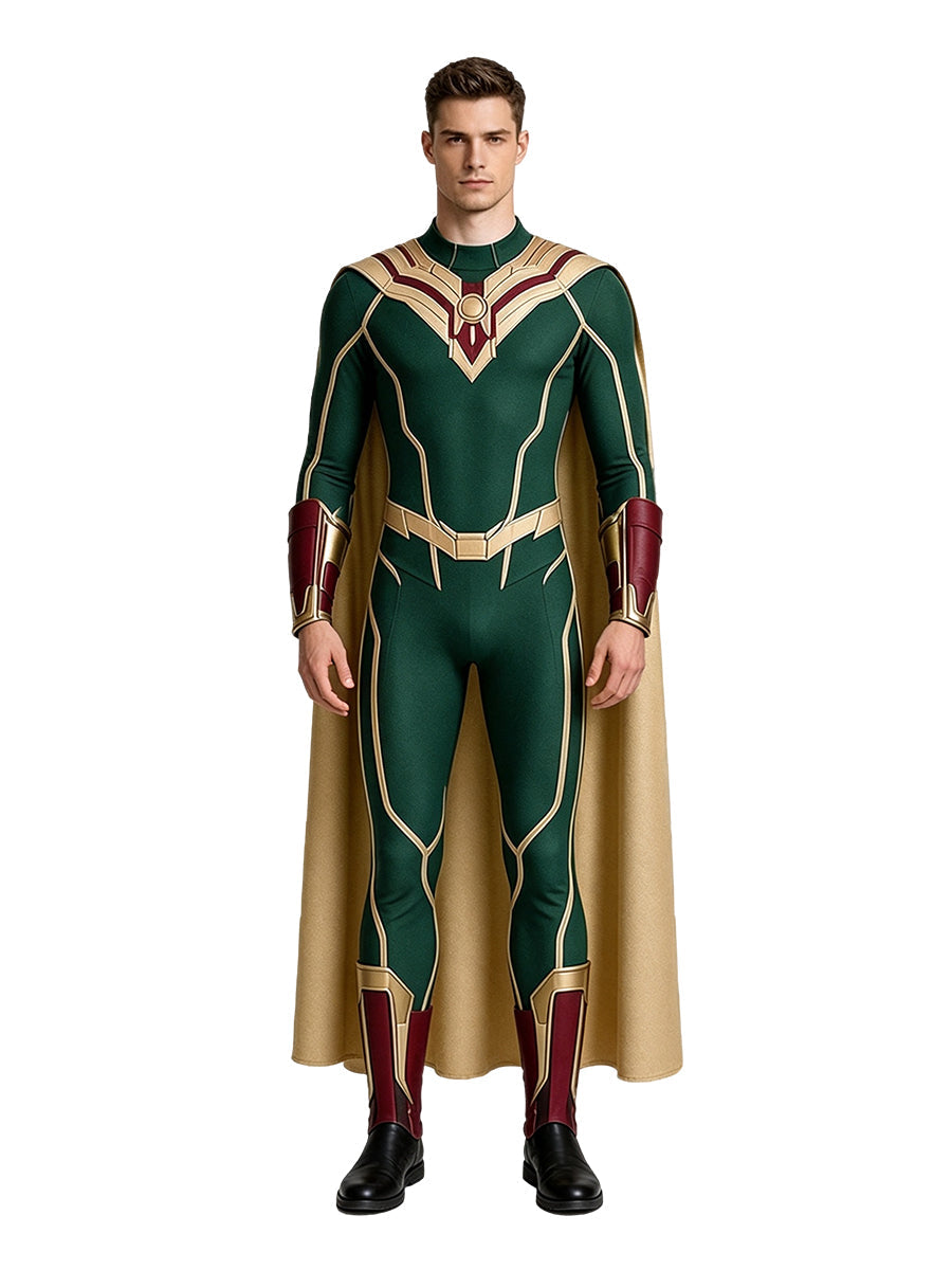 Mens 2 Piece Superhero Cosplay Suit