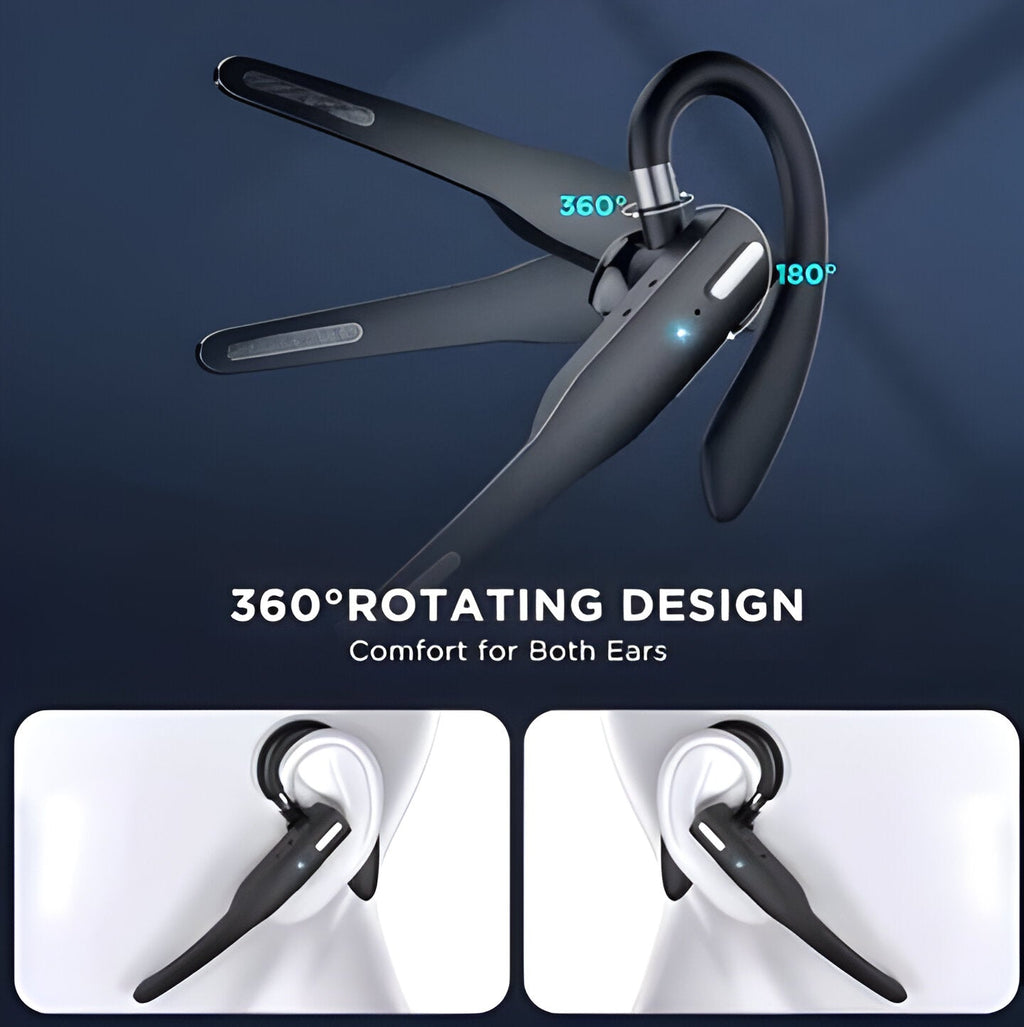Wireless Bluetooth Headset Dual Microphone Noise Cancelling Earpiece - Image 3