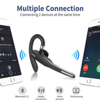 Wireless Bluetooth Headset Dual Microphone Noise Cancelling Earpiece - Image 5
