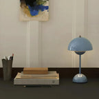 Wireless Round Metal Table Lamp Rechargeable Touch Dimmable - Image 5