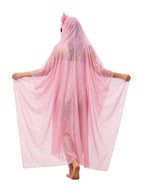 Women Glitter Ghost Poncho Costume - Image 3