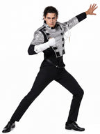 Mens Sequin Pop Star Military Jacket - Image 3