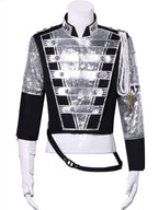 Mens Sequin Pop Star Military Jacket - Image 6