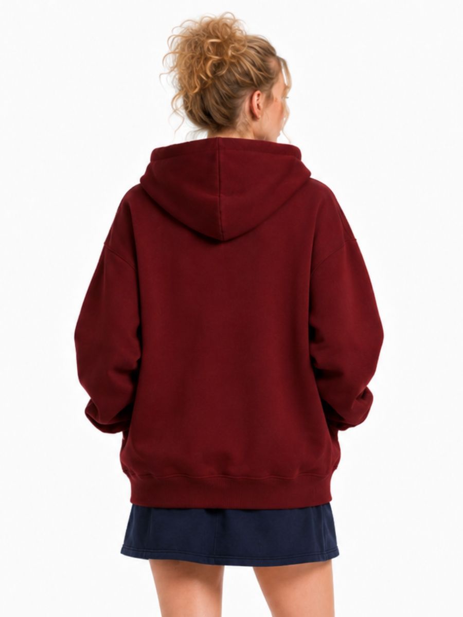 Womens Zip Up Hoodie Spider Web Graphic - Image 3