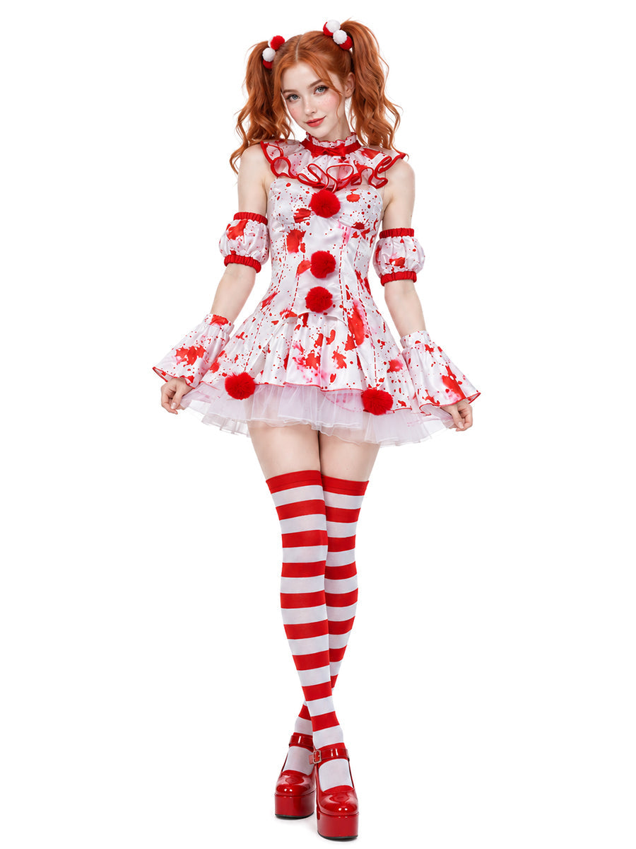 Women Bloody Clown Costume