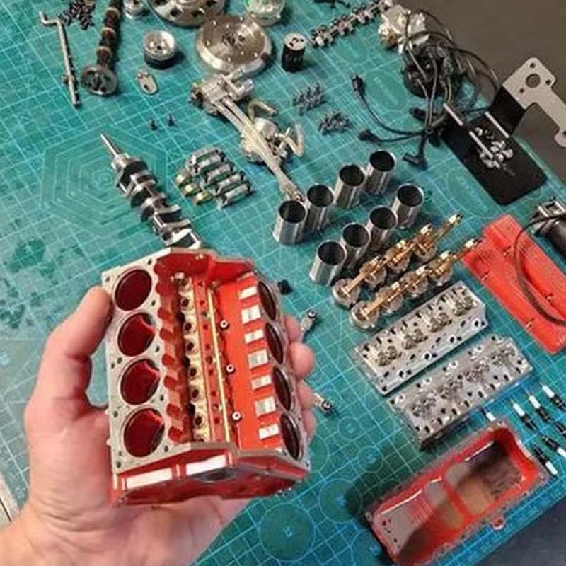 CNC Metal V8 Engine Model Kit CDI Ignition - Image 9