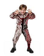 Clown Costume Adult Black White Striped Pierrot Jumpsuit - Image 5