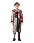 Clown Costume Adult Black White Striped Pierrot Jumpsuit