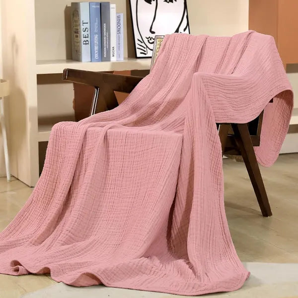 Cotton Muslin Throw Blanket Lightweight - Image 9