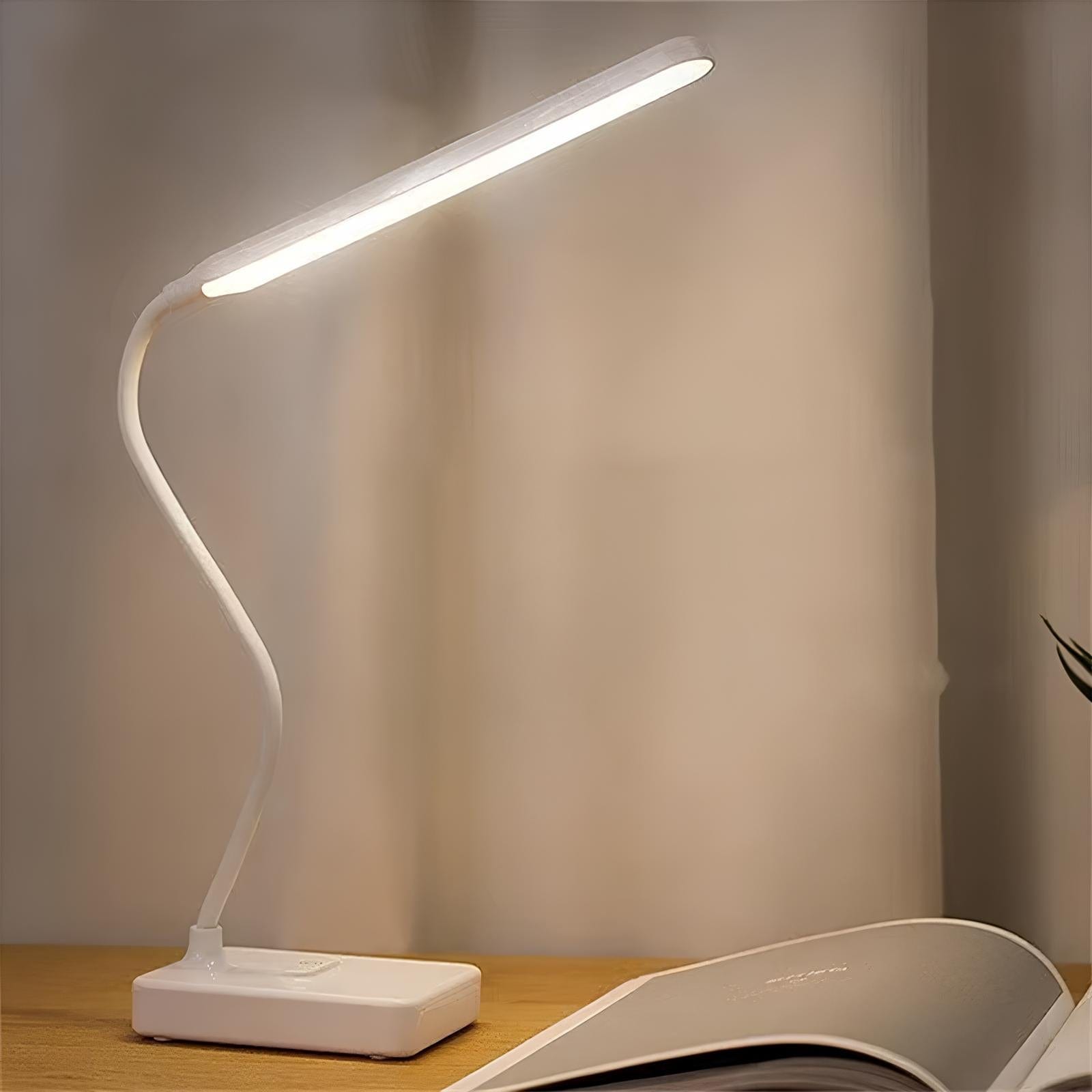USB Rechargeable Desk Lamp Flexible Arm with Dimmable Multi-Color Lighting - Image 9