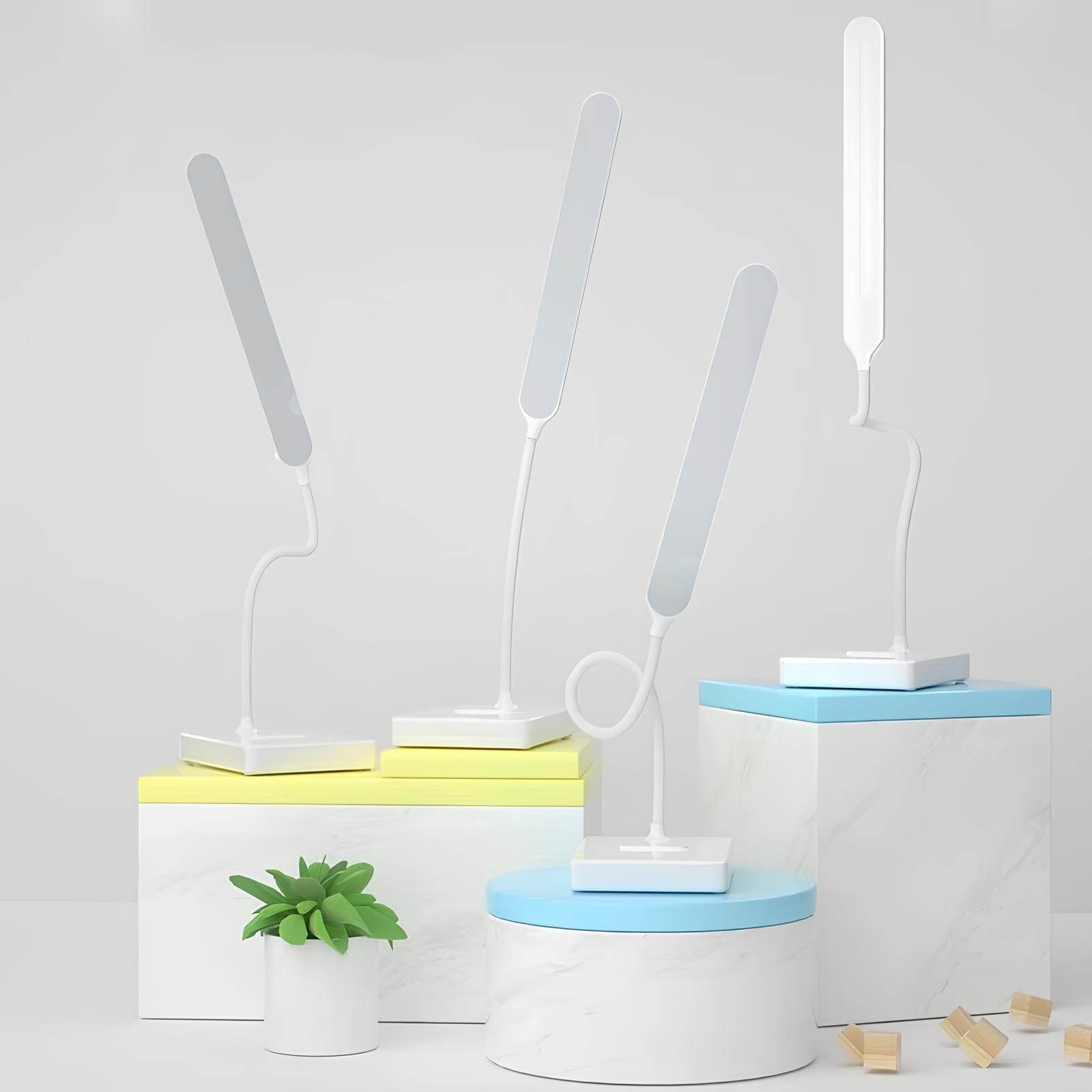 USB Rechargeable Desk Lamp Flexible Arm with Dimmable Multi-Color Lighting - Image 7