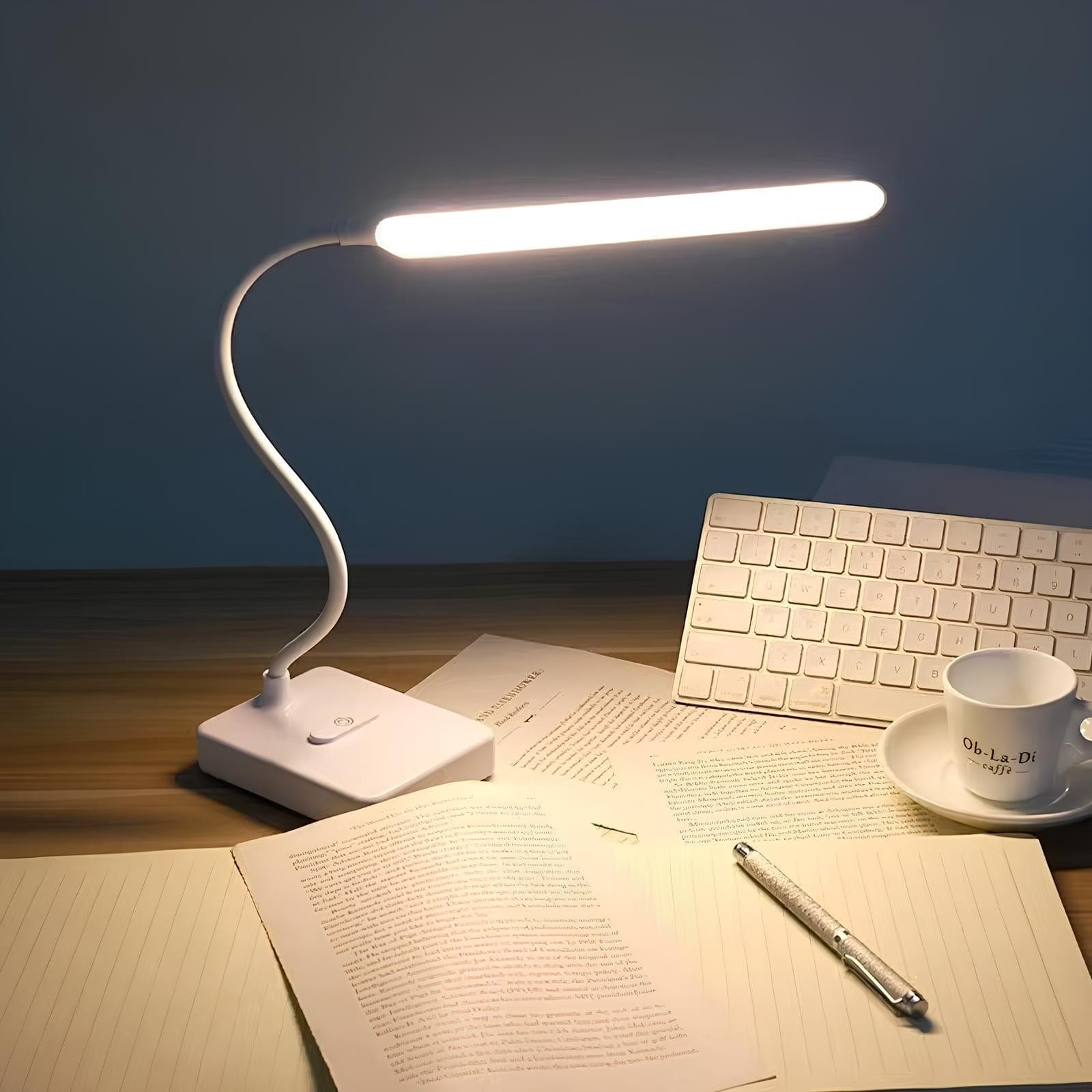 USB Rechargeable Desk Lamp Flexible Arm with Dimmable Multi-Color Lighting - Image 6