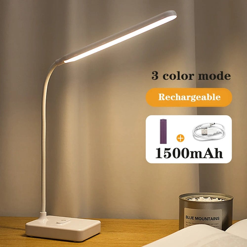 USB Rechargeable Desk Lamp Flexible Arm with Dimmable Multi-Color Lighting - Image 3