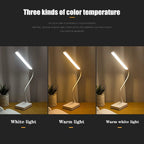 USB Rechargeable Desk Lamp Flexible Arm with Dimmable Multi-Color Lighting - Image 4