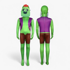 Costume de combinaison vert vif pour enfants