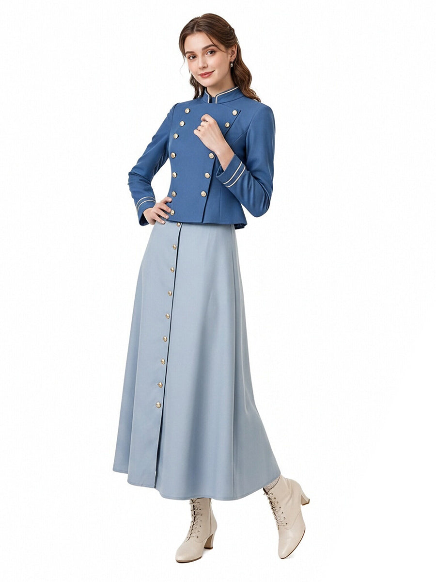 Women 2 Piece Costume Victorian Military - Image 2