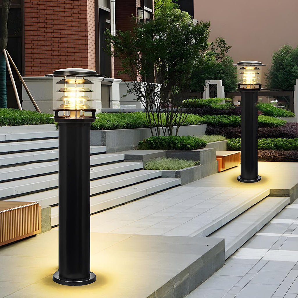 Modern Cylindrical Die Cast Aluminum LED Bollard Light Waterproof IP65
