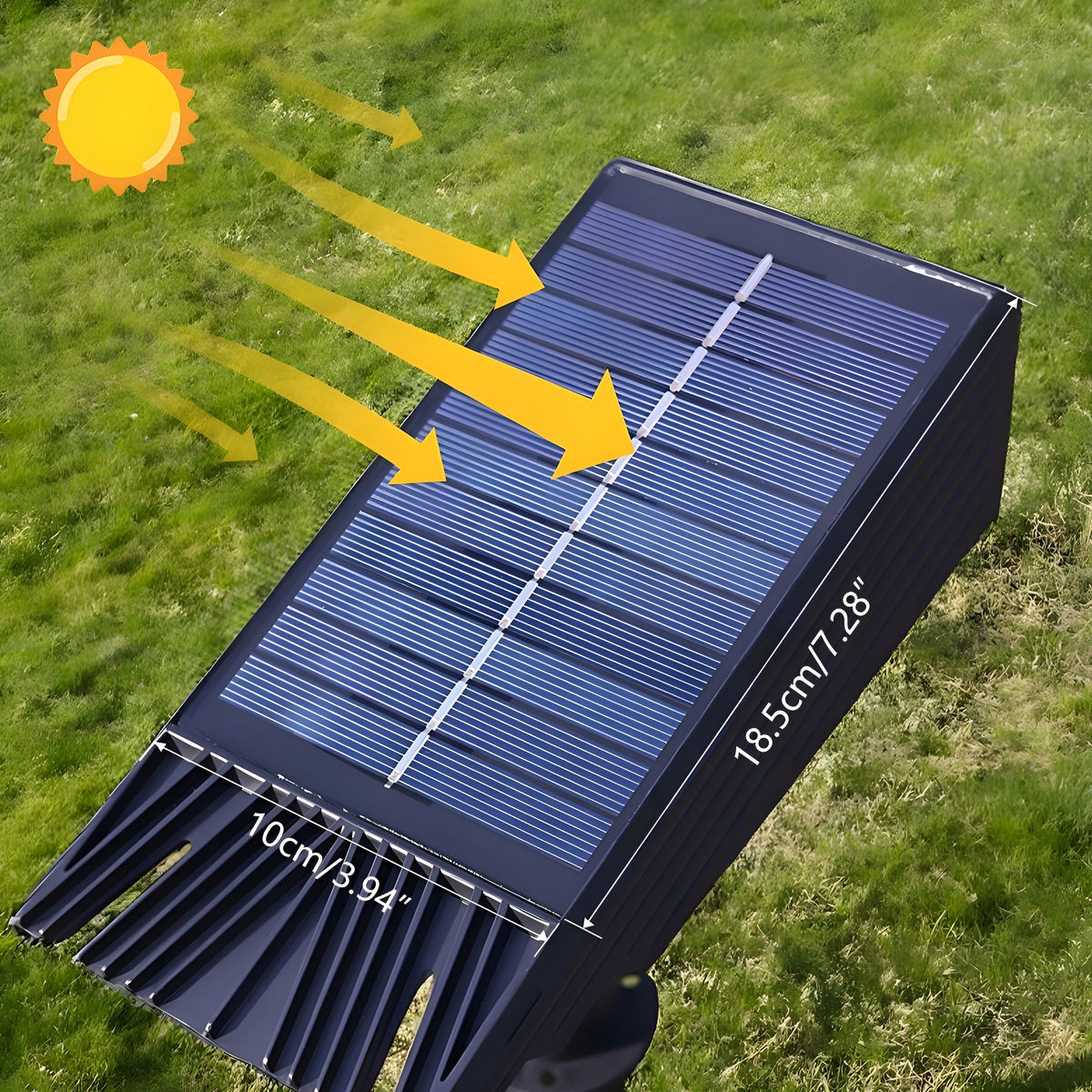 Adjustable Solar Landscape Spotlight Waterproof Dusk to Dawn Garden Light - Image 8