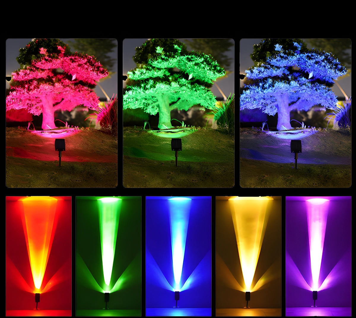 Adjustable Solar Landscape Spotlight Waterproof Dusk to Dawn Garden Light - Image 2