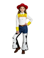 Western Cowgirl Costume 4 Piece Cow Print Set Red Hat - Image 3