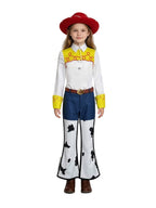 Western Cowgirl Costume 4 Piece Cow Print Set Red Hat - Image 4