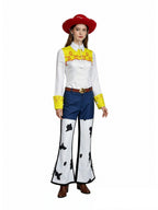 Western Cowgirl Costume 4 Piece Cow Print Set Red Hat - Image 6