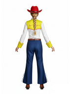 Western Cowgirl Costume 4 Piece Cow Print Set Red Hat - Image 7