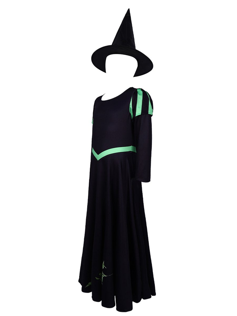 Womens 3 Piece Witch Costume Puff Sleeve - Image 3