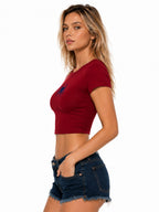 Women Crop Top Spider Graphic - Image 2